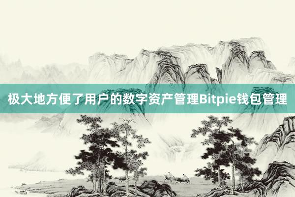 极大地方便了用户的数字资产管理Bitpie钱包管理