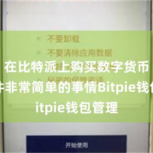 在比特派上购买数字货币是一件非常简单的事情Bitpie钱包管理